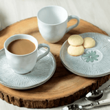 Jogo 6 Xícaras de Chá com Pires Bio Evergreen 170ml - Ela Decora