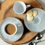 Jogo 6 Xícaras de Chá com Pires Bio Evergreen 170ml - Ela Decora