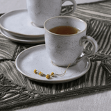 Jogo 6 Xícaras de Chá com Pires Bio Latte Descentralizado 170ml - Ela Decora