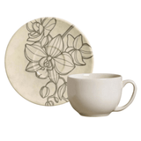 Jogo 6 Xícaras de Chá com Pires Coup Bloom 260ml - Ela Decora