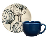 Jogo 6 Xícaras de Chá com Pires Coup Blue 260ml - Ela Decora