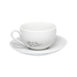 Jogo 6 Xicaras de Chá com Pires em Porcelana Manhattan Branca 160ml - Ela Decora