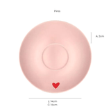 Jogo 6 Xicaras de Chá com Pires Lamour Rosa 160ml - Ela Decora