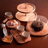 Jogo 6 Xícaras de Chá Com Prato Madeira Liptus Coração 190ml - Ela Decora