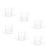 Jogo 6 Xícaras Para Café de Vidro Lotus 90ml - Ela Decora