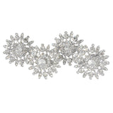 Jogo Anel Porta Guardanapos Estrela de Metal com Strass 4 Peças - Ela Decora