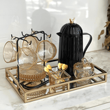 Jogo de 4 Colheres Aço Inox para Chá Heart Coração Dourado - 12,7 cm - Ela Decora