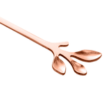 Jogo de 4 Colheres Aço Inox Para Chá Leaves Folhas Rose Gold - Ela Decora