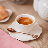 Jogo de 4 Colheres Aço Inox Para Chá Leaves Folhas Rose Gold - Ela Decora