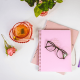 Jogo de 4 Xícaras de Chá Cristal com Pires Coração Pearl Rosa 180ml - Ela Decora