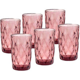 Jogo de 6 Copos de Vidro Marsala 340ml - Ela Decora