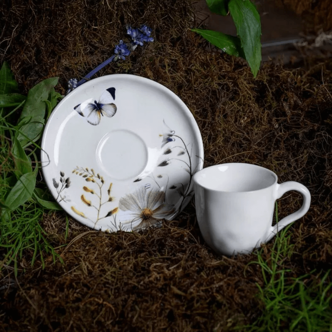 Jogo de 6 Xícaras de Café com Pìres Bio Encanto - Ela Decora