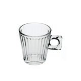 Jogo de 6 Xícaras de Café Lines Coffee Time em Vidro - 80ml - Ela Decora