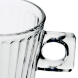 Jogo de 6 Xícaras de Café Lines Coffee Time em Vidro - 80ml - Ela Decora