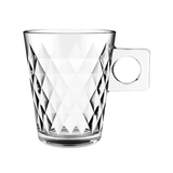 Jogo de 6 Xícaras Diamond Coffee Time em Vidro - 80ml - Ela Decora