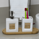 Jogo de Banheiro Bath Branco 2 Peças - Ela Decora
