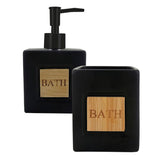 Jogo de Banheiro Bath Preto 2 Peças - Ela Decora