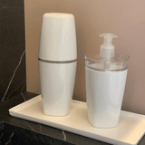 Jogo De Banheiro Porta Escova e Porta Sabonete Liquido Tule Branco - Ela Decora