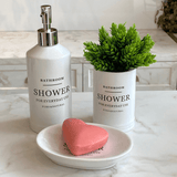 Jogo de Banheiro Shower Branco 3 Peças - Ela Decora