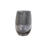 Jogo de Copos de Vidro Fumê Ônix 6 peças 520ml - Ela Decora