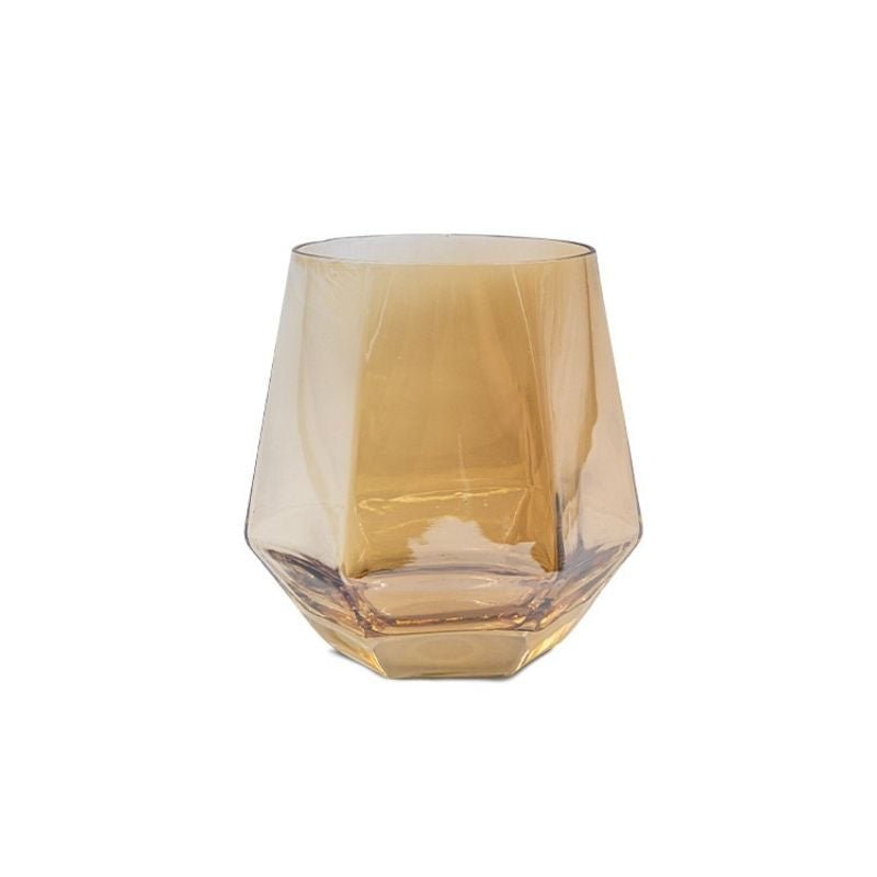 Jogo de Copos de Vidro Hexagonal para Whisky Champanhe 6 peças 350ml - Ela Decora