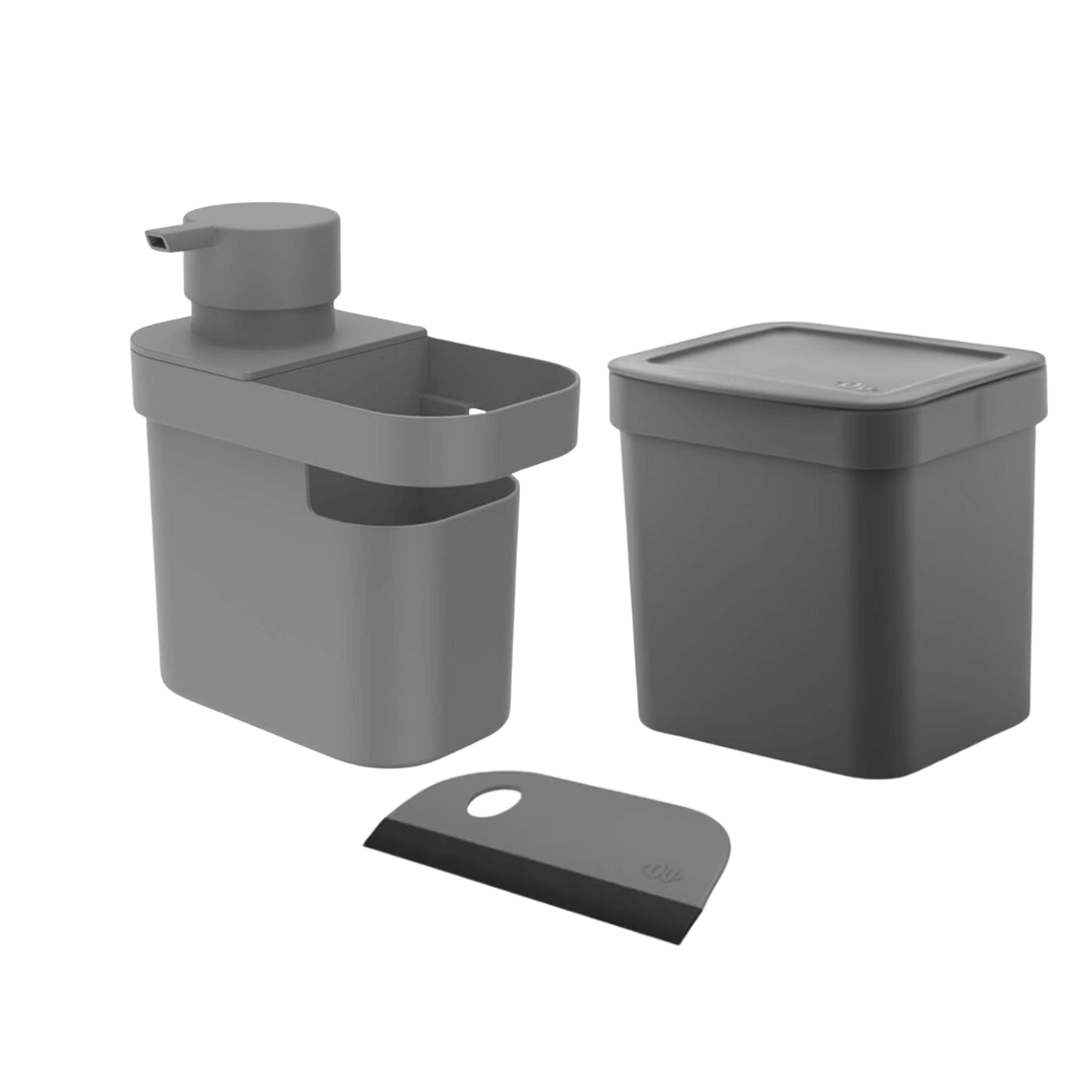 Jogo de Cozinha Trium Chumbo 3 Peças - Ela Decora