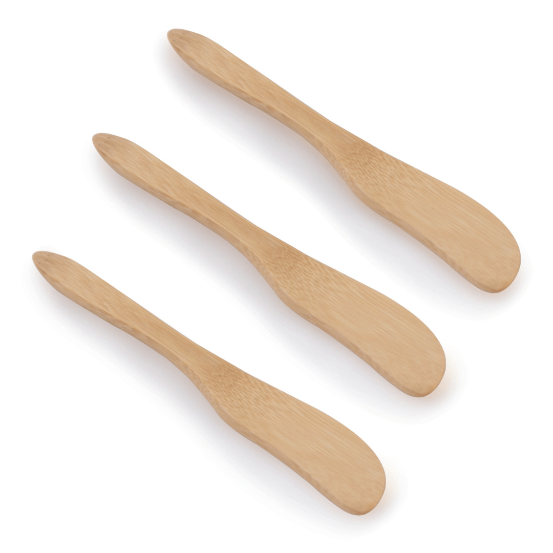 Jogo de Espátulas em Bambu Ecokitchen 2,5cm 3 Peças - Ela Decora