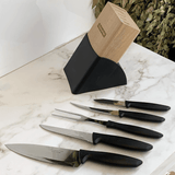 Jogo de Facas em Aço Inox Plenus com Suporte de Madeira 6 Peças Tramontina - Ela Decora