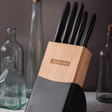 Jogo de Facas em Aço Inox Plenus com Suporte de Madeira 6 Peças Tramontina - Ela Decora