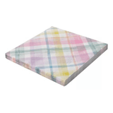Jogo de Guardanapos Folha Dupla Xadrez Candy Colorido Páscoa 33cm - 20 Peças - Ela Decora