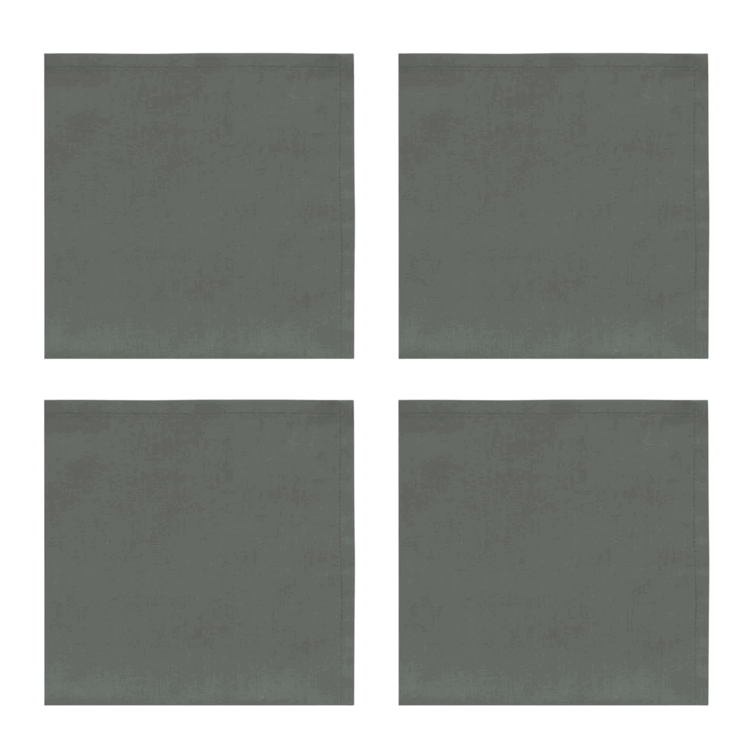 Jogo de Guardanapos Home Grafite 40cm 4 Peças - Ela Decora
