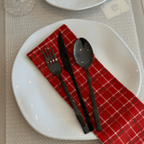 Jogo de Guardanapos Home Xadrez Natal 40cm x 40cm - 4 Peças - Ela Decora