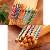 Jogo de Hashi 10 Peças Colorido 24cm - Ela Decora