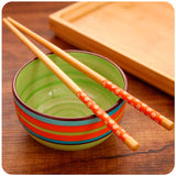 Jogo de Hashi 10 Peças Colorido 24cm - Ela Decora