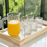 Jogo de Jarra com 6 Copos de Cristal 7 Peças Bangkok - Ela Decora