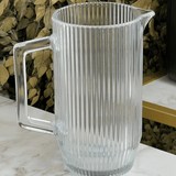 Jogo de Jarra com 6 Copos Graffiato de Vidro 7 Peças - Ela Decora