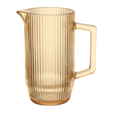 Jogo de Jarra com 6 Copos Graffiato de Vidro Âmbar 7 Peças - Ela Decora