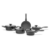 Jogo de Panelas Ceramic Life Orion Preto 5 Peças - Ela Decora