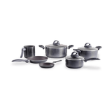 Jogo de Panelas Revestimento Cerâmico Smart Plus Cinza 6 Peças - Ela Decora