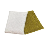 Jogo Esponja Anti Risco Branco e Dourado 2 Peças - Ela Decora