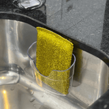 Jogo Esponja Anti Risco Branco e Dourado 2 Peças - Ela Decora