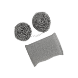 Jogo Esponja Circular e Retangular Cinza 3 Peças - Ela Decora