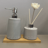 Jogo para Banheiro Cinza 3 Peças - Ela Decora