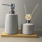 Jogo para Banheiro Cinza 3 Peças - Ela Decora