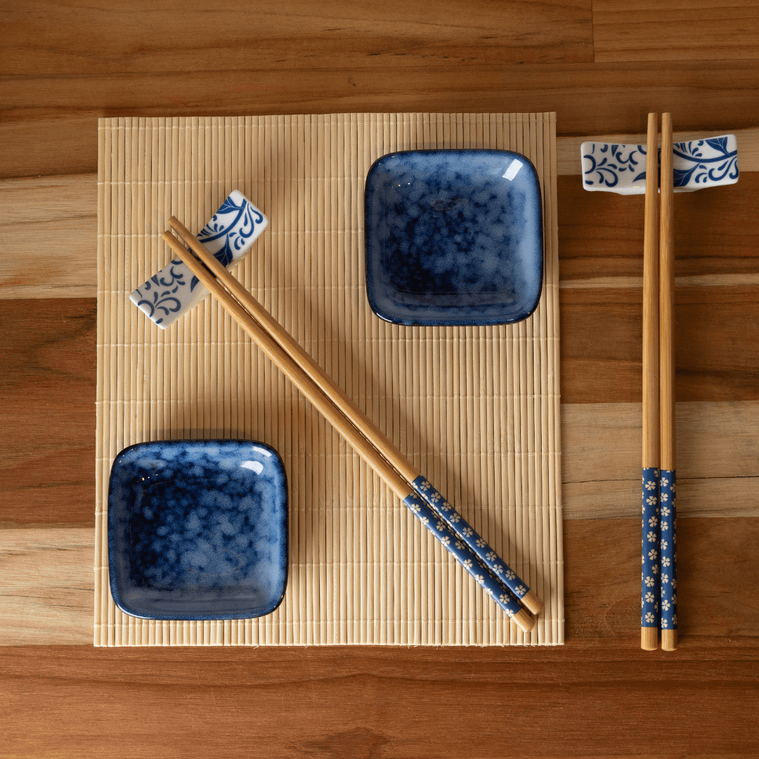 Jogo para Sushi em Bambu Koi 8 Peças - Ela Decora