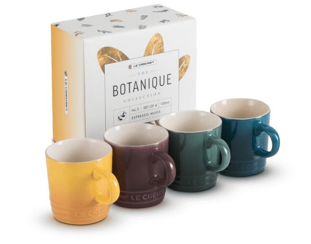 Jogo Set Canecas Espresso Botanique 4 peças 100ml Le Creuset - Ela Decora
