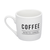 Jogo Xicara de Café com Pires em Porcelana Manhattan Branca 80ml 6 Peças - Ela Decora