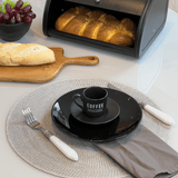 Jogo Xicara de Café com Pires Manhattan Preta 80ml 6 Peças - Ela Decora