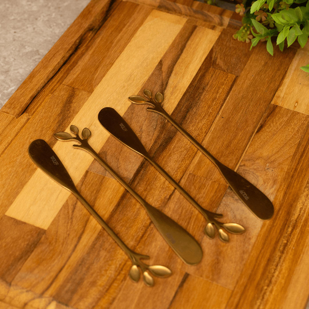 jogo de 4 espatulas dourado