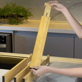 Kit 4 Divisórias de Gaveta Ajustável Super Resistente em Bambu